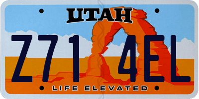 UT license plate Z714EL