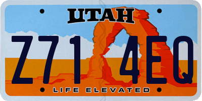 UT license plate Z714EQ