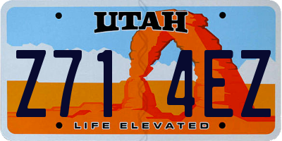 UT license plate Z714EZ