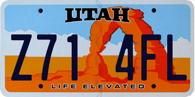 UT license plate Z714FL