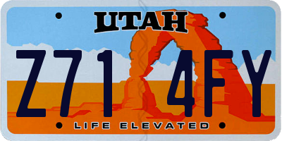 UT license plate Z714FY