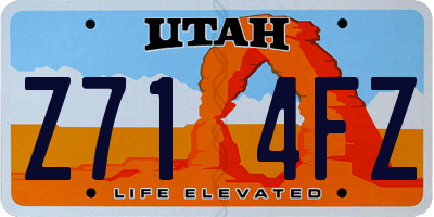 UT license plate Z714FZ