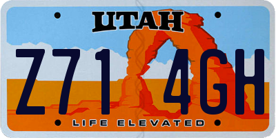 UT license plate Z714GH