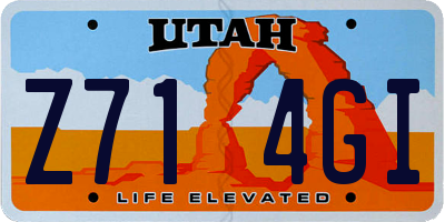 UT license plate Z714GI