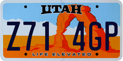 UT license plate Z714GP