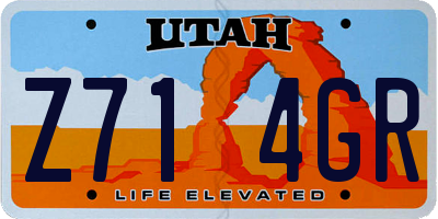 UT license plate Z714GR