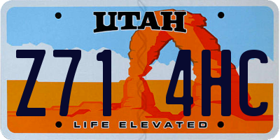 UT license plate Z714HC
