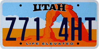UT license plate Z714HT