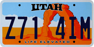 UT license plate Z714IM