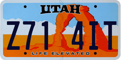 UT license plate Z714IT