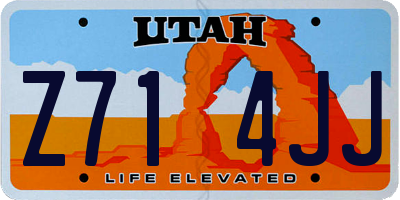 UT license plate Z714JJ