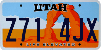UT license plate Z714JX