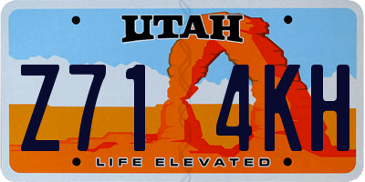UT license plate Z714KH