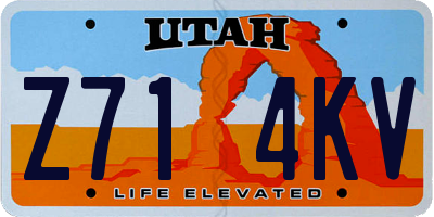 UT license plate Z714KV