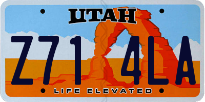 UT license plate Z714LA