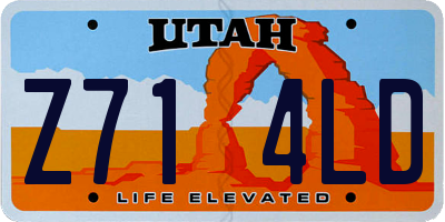 UT license plate Z714LD