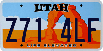 UT license plate Z714LF