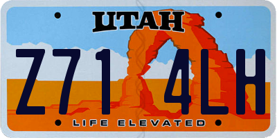 UT license plate Z714LH