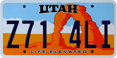 UT license plate Z714LI