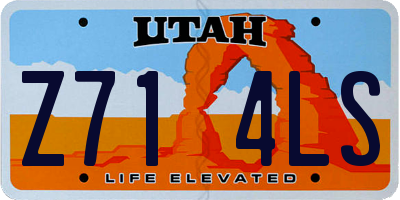 UT license plate Z714LS