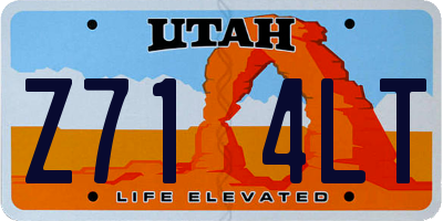 UT license plate Z714LT