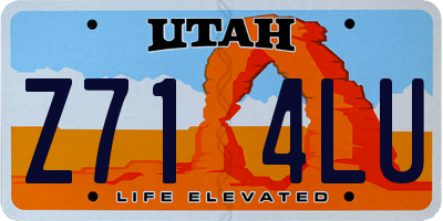 UT license plate Z714LU