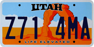 UT license plate Z714MA