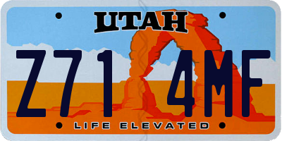 UT license plate Z714MF