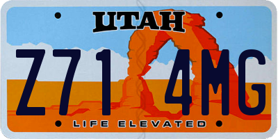 UT license plate Z714MG