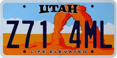 UT license plate Z714ML