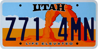 UT license plate Z714MN