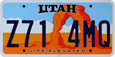 UT license plate Z714MQ