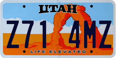 UT license plate Z714MZ