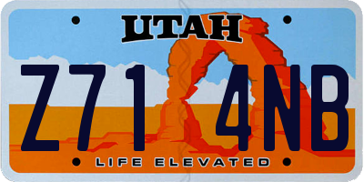 UT license plate Z714NB