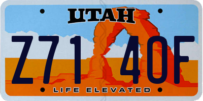UT license plate Z714OF