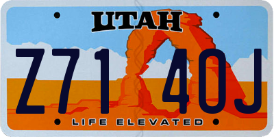 UT license plate Z714OJ