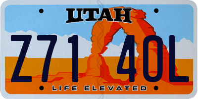 UT license plate Z714OL