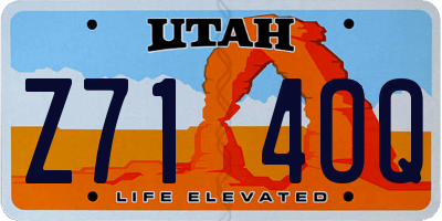 UT license plate Z714OQ