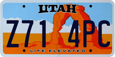 UT license plate Z714PC