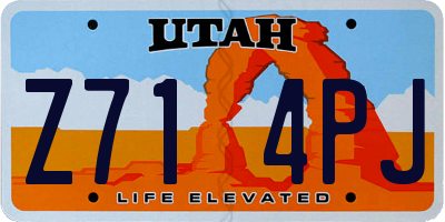 UT license plate Z714PJ