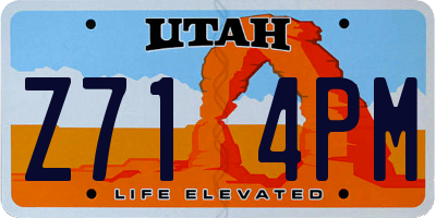 UT license plate Z714PM