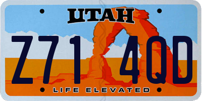 UT license plate Z714QD