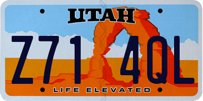 UT license plate Z714QL