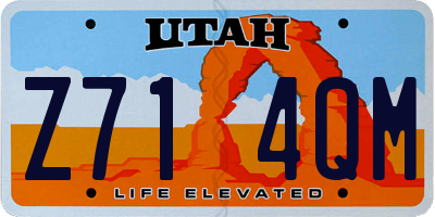 UT license plate Z714QM