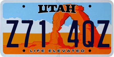 UT license plate Z714QZ