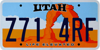 UT license plate Z714RF