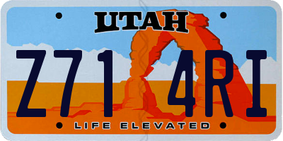 UT license plate Z714RI