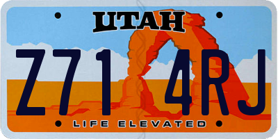 UT license plate Z714RJ