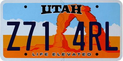 UT license plate Z714RL
