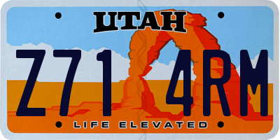 UT license plate Z714RM